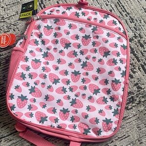 Pink Strawberry Kids Backpack